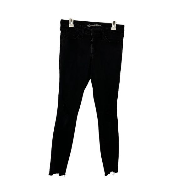 5 for $30 Universal Thread Ripped Skinny Jeans Black Women's Size 6/28L EUC - Picture 1 of 5